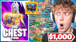 I Hosted a $1000 ONE CHEST ONLY Tournament In Fortnite! (insane)