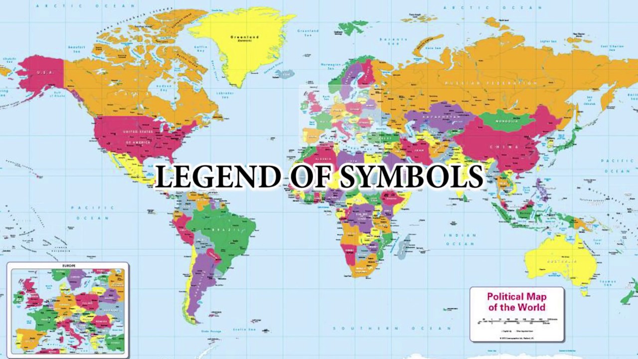 Geography Maps Legend Of Symbols Youtube