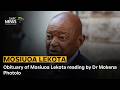 Obituary of Mosiuoa Lekota reading by Dr Mokena Photolo
