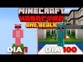 SOBREVIVIENDO 100 DIAS en UN SOLO BLOQUE EN MINECRAFT HARDCORE
