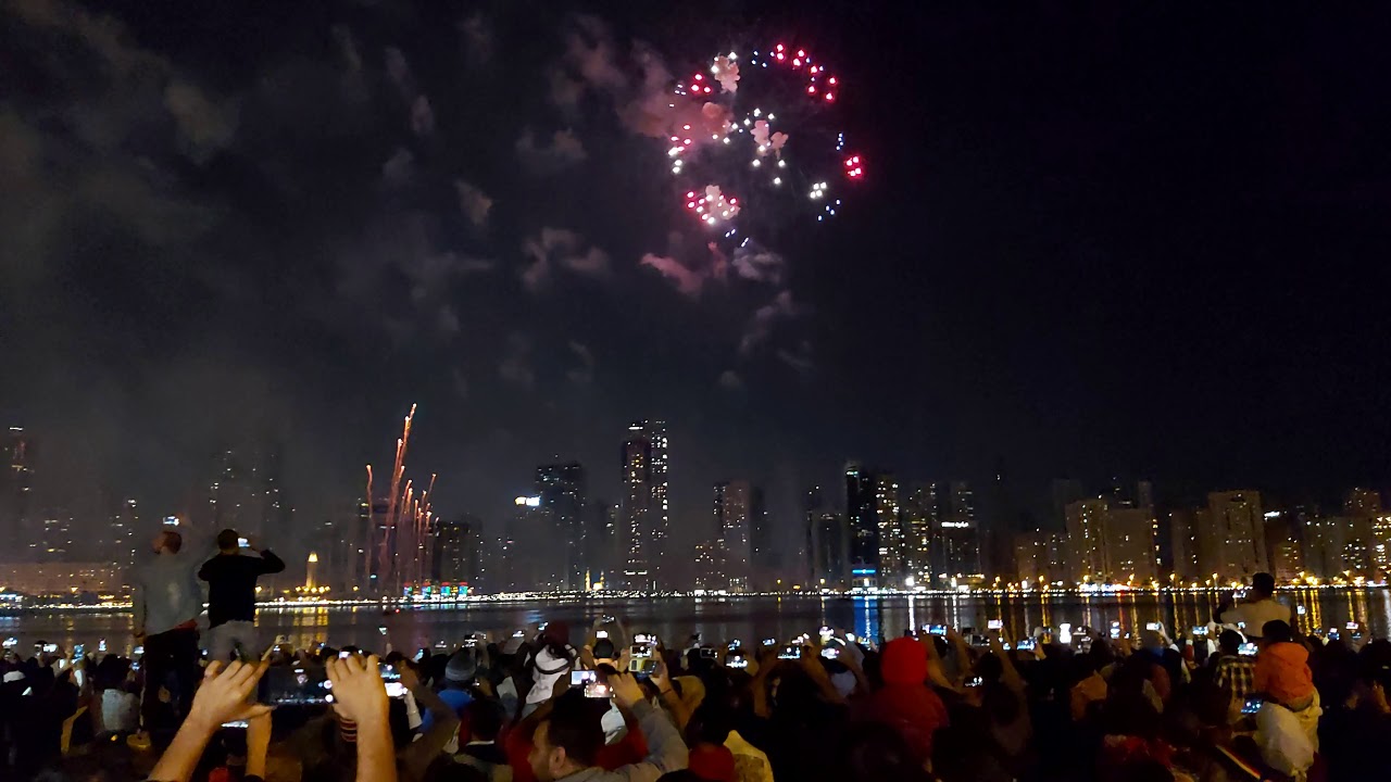 Sharjah Corniche light festival New Year2020 YouTube