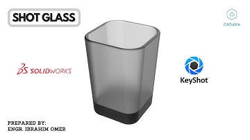 How to sketch shot glass in Solidworks | Sketch a glass in Solidworks | Shot glass keyshot | CADable