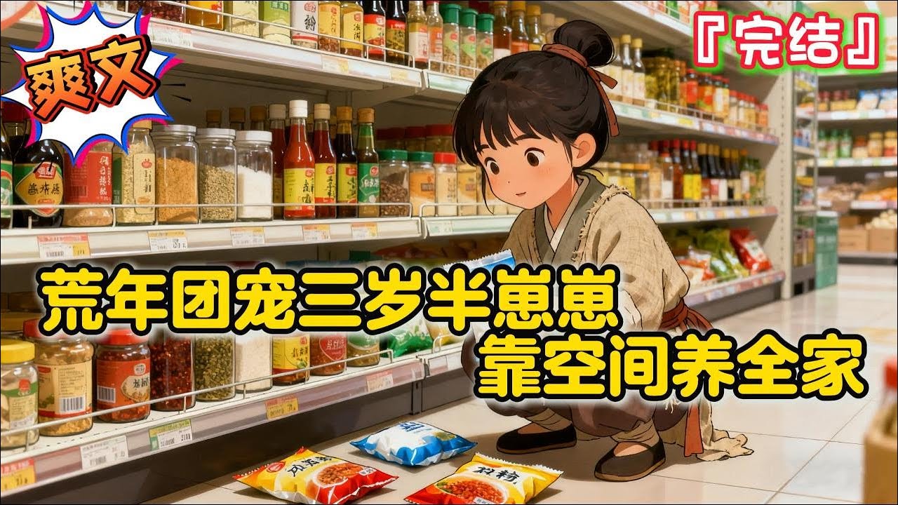 完结《荒年团宠三岁半崽崽靠空间养全家》【团宠+萌宝+空间+逃荒+美食+基建】穿成灾荒年三岁半小女娃，爷奶不疼，亲戚嫌弃，意外觉醒了现代超市空间，逃荒路上开超市建家园…#逃荒 #种田 #古代言情 #空间