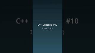 User input in C++ (cin) | #shorts #coding #codingshorts #cpp