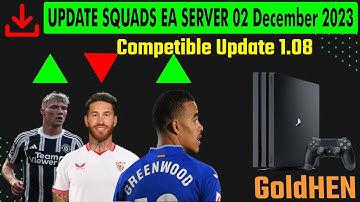 PS4 EA Sport FC 24 Update Squads Original From EA Server 02 December 2023
