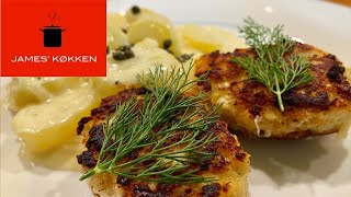 Fiskefrikadeller (Danish fish cakes)