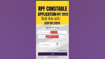 RPF CONSTABLE APPLICATION STATUS 2024 | How to Check RPF Constable APPLICATION STATUS #rpfconstable