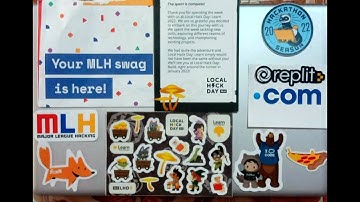 MLH swag box Unboxing | MLH | Major League Hacking | Swags
