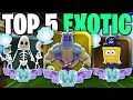 I RANKED THE TOP 5 EXOTICS in Spongebob Tower Defense