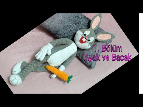 Amigurumi örgü Bugs Bunny 1.Bölüm (with English Pattern)