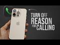How to Turn Off Ask Reason for Calling in iPhone (tutorial)