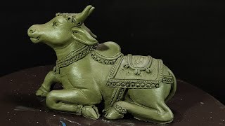 How to Make Nandi cow  | easy clay art at home | Shiva नंदी मूर्ति कैसे बनाये | Art Tech
