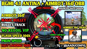 BGMI 4.1 AIMBOT OBB | BGMI 4.1 NO RECOIL CONFIG | BGMI NO RECOIL CONFIG 4.1 [ BGMI AIMBOT OBB 4.1 ]