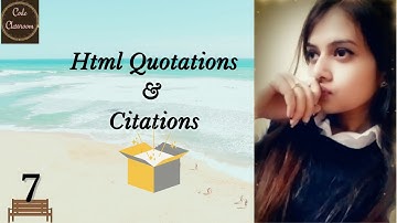 HTML Quotation and Citation Elements | HTML Tutorials- 7 |