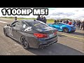 MOST POWERFUL M5 F90 IN THE WORLD! BMW M5 F90 LA Performance (1100HP) vs Ferrari F8 Tributo (720HP)