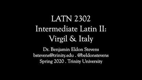 Intermediate Latin II lecture on 