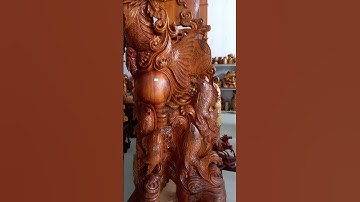 Tượng cá chép hóa rồng gỗ ngọc am thơm nức #đồgỗmỹnghệcaocấp #huânnguyễn #trending