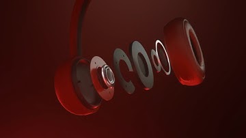 Headphone 3D Animation Components Exploded View