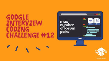 Google Interview Coding Challenge#12 - number of k -sum pairs(Java , C++) - Algoritma Soru Örnekleri