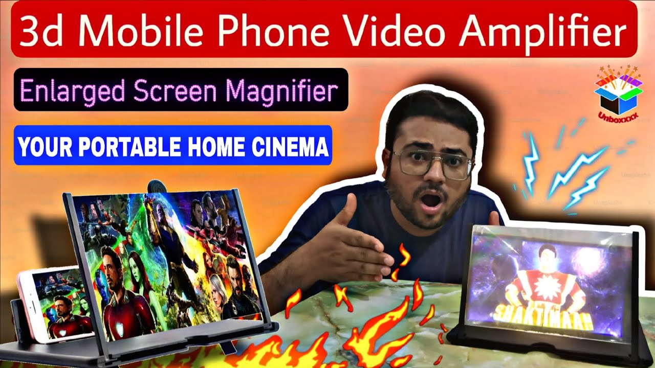 YOUR PORTABLE HOME CINEMA | 3d Mobile Phone Video Amplifier Unboxing | Enlarged Screen Magnifier
