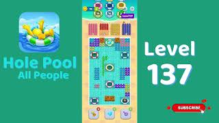 Hole Pool All People Level 137 Walkthrough 🎯 | Color Match Puzzle Gameplay | Mini Boss
