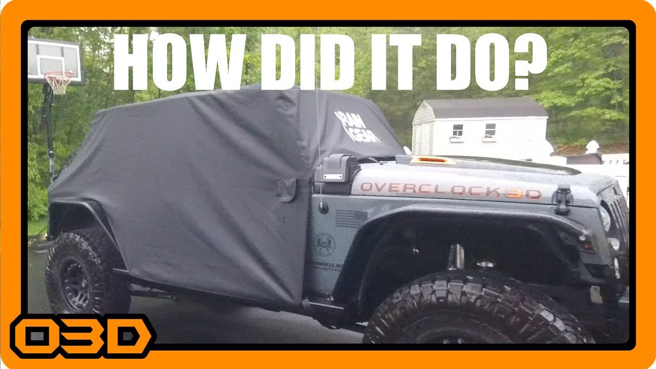 My Rain Gear Cover after a Rain Event - How did it do? 2015 Jeep Wrangler  JK Unlimited - YouTube