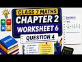 DAV Class 7 Maths | Chapter 2 | Worksheet 6 | Question 4 | Operations on Rational Numbers #videos
