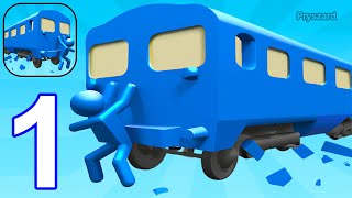 Push Master - Gameplay Walkthrough Part 1 All Levels Launch Stickman Into Oncoming Vehicles screenshot 2