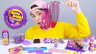 Фиолетовый десерт еда желейные конфеты Мукбанг ДОНА DONA