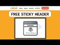 How to Create a Sticky Header in WordPress for Free