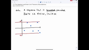 2.3 The Algebraic and Order Limit Theorems: Boundedness