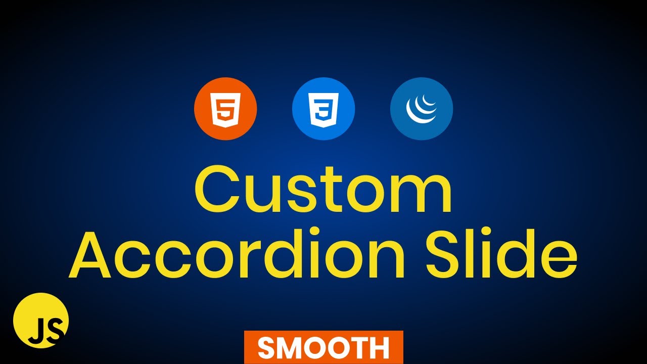 Custom Slide Accordion in jQuery | jQuery Accordion Tutorial | Smooth  Accordion Animation - YouTube