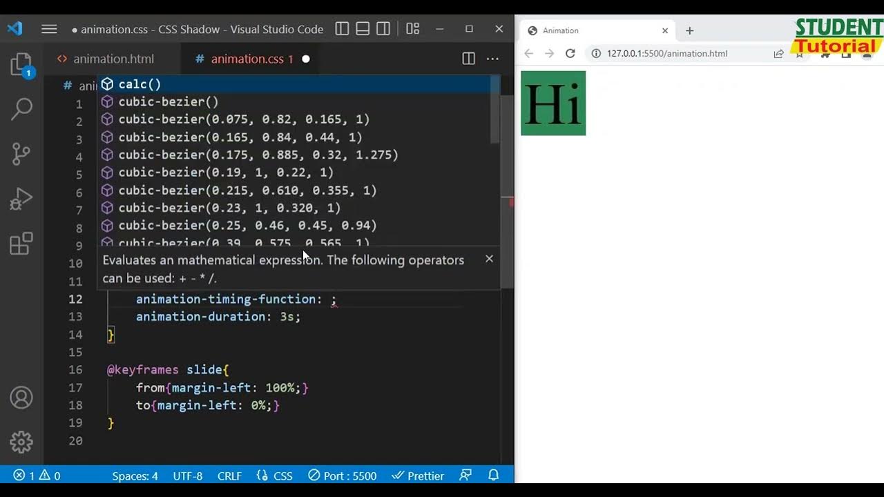 How to apply animation? Or how to make sliding effect on website | CSS ...