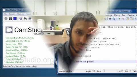 First video; testing CamStudio and Windows Live Movie Maker