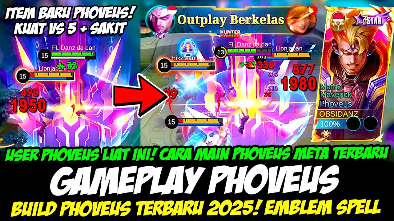 TIPS PHOVEUS SAKIT + TERKUAT DI EXP❗CARA MAIN PHOVEUS TERBARU❗BUILD PHOVEUS TERBARU❗GAMEPLAY PHOVEUS