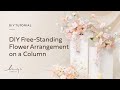 Lings moment  diy flowers on column wedding decor