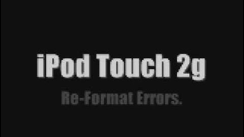 iPod Touch, Restore/Update error fix.