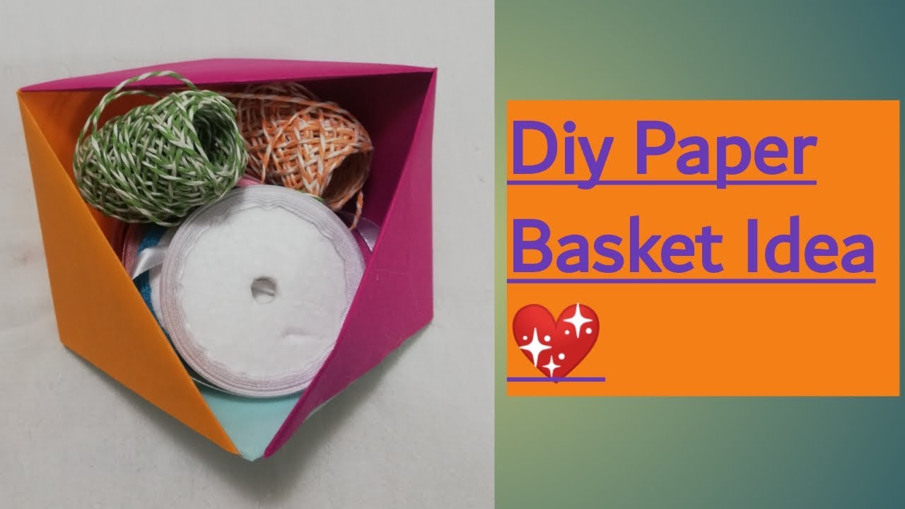 How to make Paper Basket //Easy papercraft//Stationary Basket//Paper work.