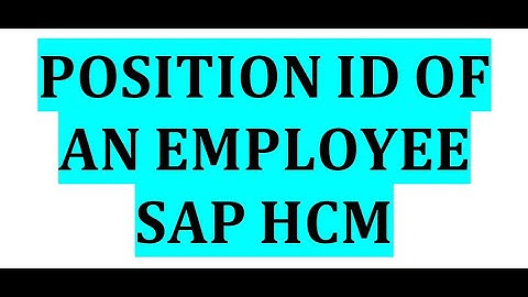 How to check position id of any employee in your company using tcode PA20