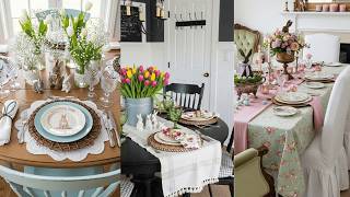 🐰 Vintage Easter Dining Table Decor | Spring Cottage Farmhouse Ideas & Nostalgic Table Settings 🌷