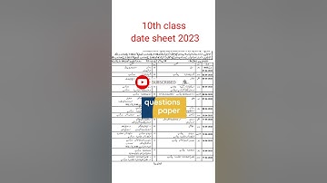 10th class date sheet 2023| punjab board|#shortsfeed|#viral|#trending||#youtubeshorts