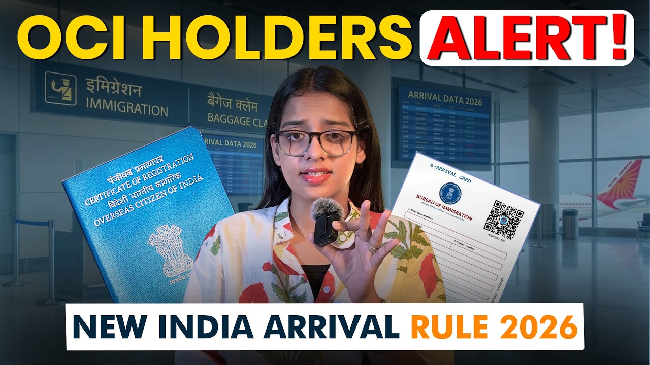OCI Card Holders ALERT! e Arrival Card India Now Mandatory for Travel (Airport Confusion Explained)