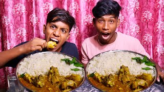 Chicken Eating Challenge || Spicy Chicken Curry with Rice Eating Competition || Eat