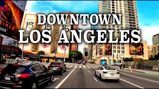 Downtown Los Angeles in California | 4K Relaxing Driving Video