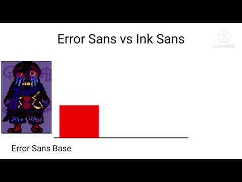 Error! Sans vs Ink! Sans ( First ever Power Level)  | Not my theme