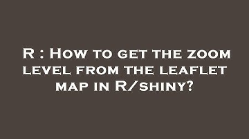 R : How to get the zoom level from the leaflet map in R/shiny?