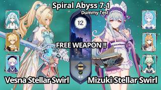 Download lagu NEW !! C0 Vesna Stellar Swirl & C2 Mizuki Stellar Swirl - Spiral Abyss Floor 12 Genshin Impact 7.1