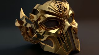 Midjourney Epic GOLD Masks and Helmets of Daredevil | Midjourney Art Collection | Golden Masks