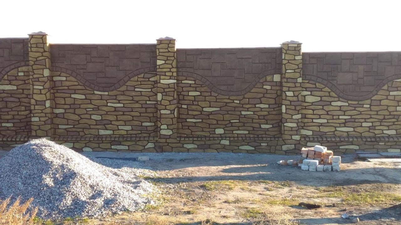 Декоративная штукатурка забора своими руками