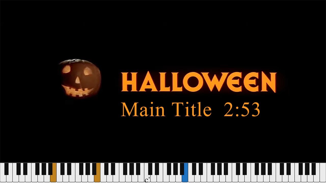 Partition piano Halloween (Main Theme) - John Carpenter (Partition